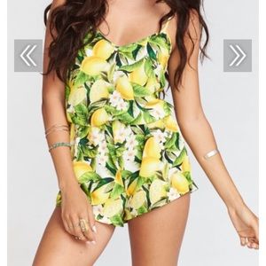 Show Me Your Mumu Lemon Citrus Print Romper